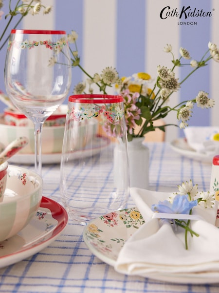 Cath Kidston Red Feels Like Home Set of 4 Tumbler Glasses (B41207) | €49
