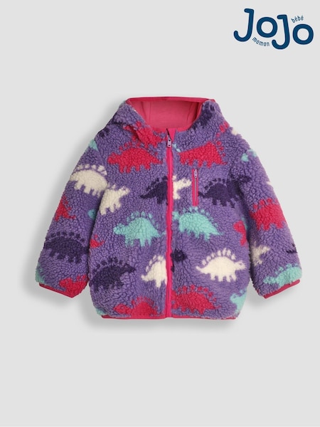 Dinomotiv, Lila - Jojo Maman Bébé Gefütterte Teddy-Fleece-Jacke (B41258) | 48 €