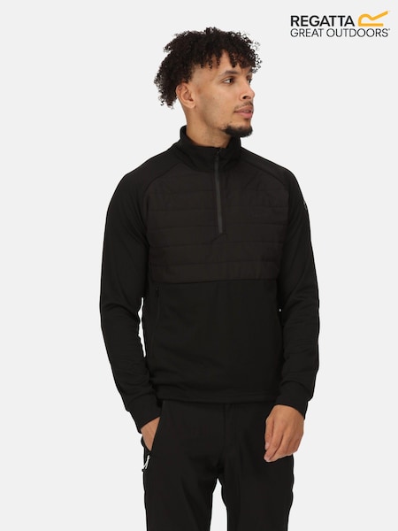 Regatta Black Addinston Hybrid Half Zip Jumper (B41279) | €34