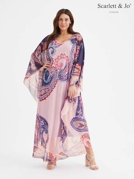 Albastru - Scarlett & Jo Maxi Kaftan (B41308) | 501 LEI