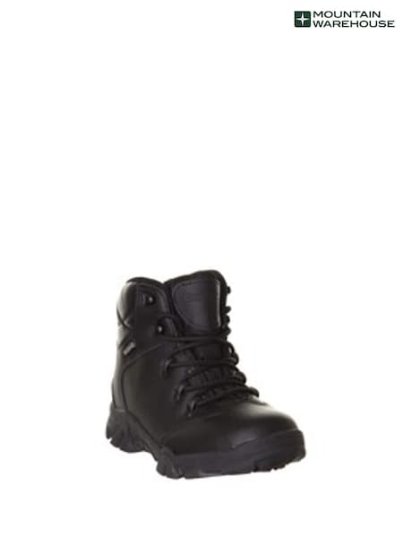 Mountain Warehouse Black Canyon Kids Leather Waterproof Walking Boots (B41458) | ₪282