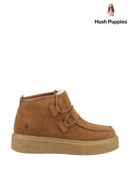 Hush Puppies Brianna Ankle Brown Boots (B41480) | €61