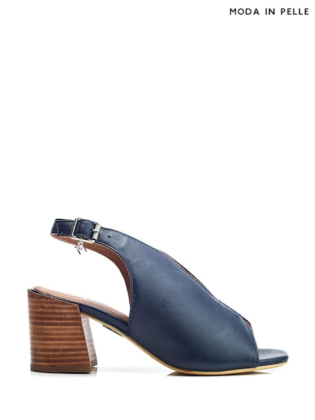 Moda in Pelle Lonnia Block Stacked Heel Chrissi Upper Sandals (B41534) | AED230