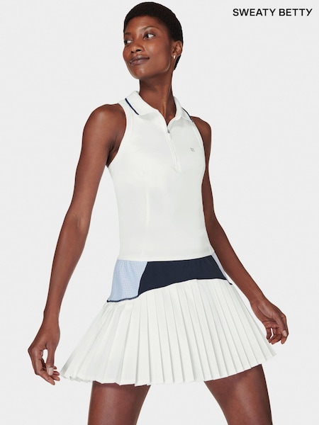 Sweaty Betty White Power Ace Mix Pleat Tennis Skort (B41544) | €46