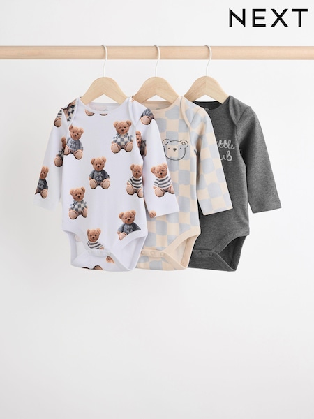 Azul - Baby Long Sleeve Bodysuits 3 Pack (B41607) | 17 € - 19 €