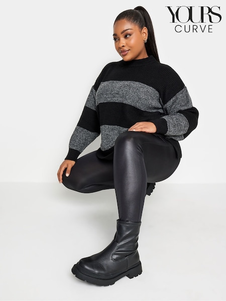 Yours Curve Wet Look Leggings (B41755) | ‏141 ر.س.‏