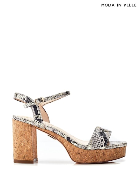 Moda in Pelle Lysha Two Part Cork Platform Sandals (B41829) | 220 QAR