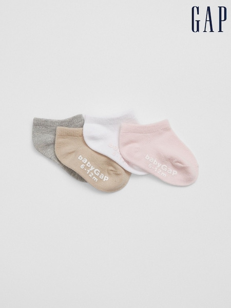 Gap 4 Pack Basic Logo No Show Socks (Newborn-5yrs) (B41955) | 11 €