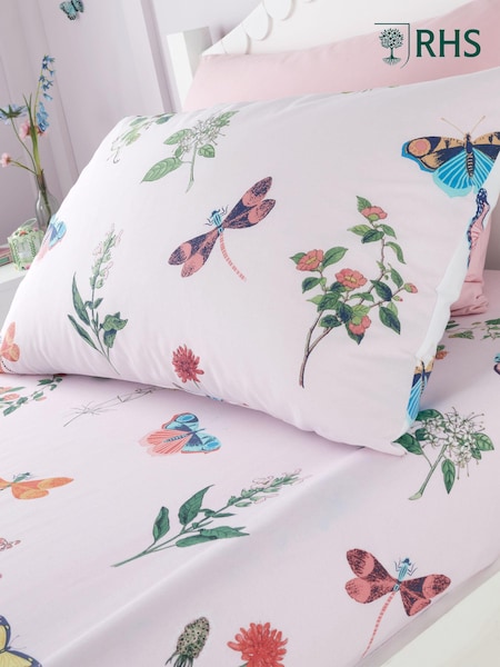 RHS Pink Butterfly Garden Fitted Sheet (B42038) | €17.50 - €20