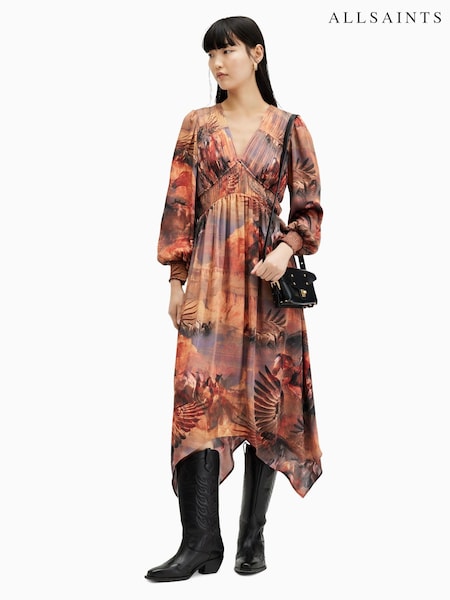 AllSaints Purple Estelle Colca Dress (B42138) | €140