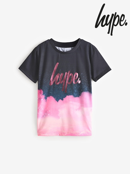 Hype. Girls Multi Cloud Fade Black T-shirt (B42166) | 125 zł