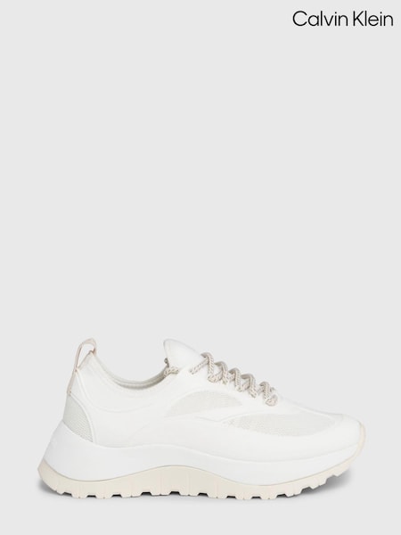 Calvin Klein White Runner Lace-Up Trainers (B42248) | AED437