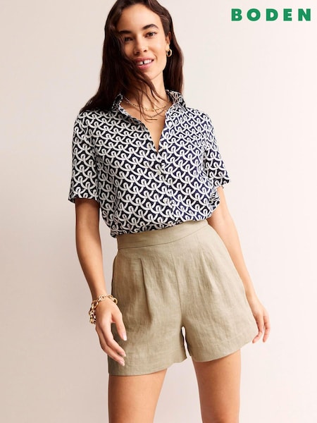 Boden Natural Hampstead 100% Linen Shorts (B42431) | €41.50