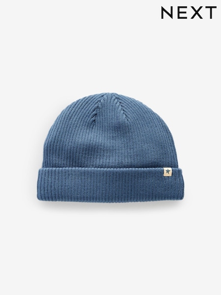 Navy Blue Knitted Baby Beanie Hat (0mths-2yrs) (B42439) | €5