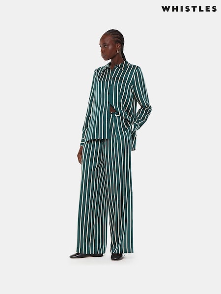 Whistles Green/Multi Petite Petite Alex Stripe Trousers (B42565) | €76