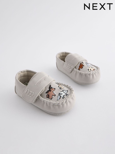 Blue Animal Mocassin Warm Lined Slippers (B42589) | AED49 - AED56