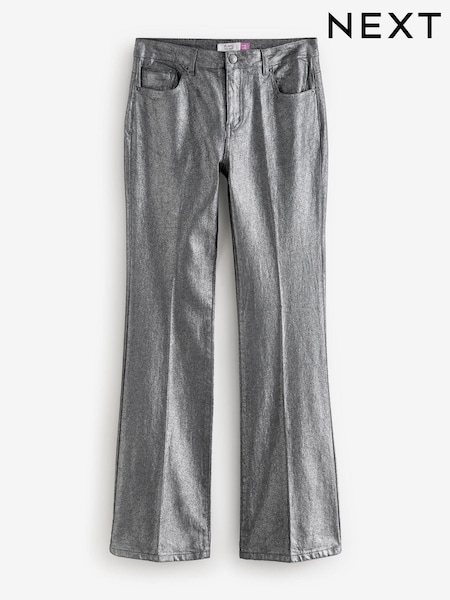 Silver Glitter Coated Flared Jeans (B42627) | €10