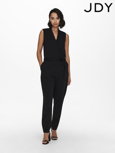 JDY Black Sleeveless Belted Jumpsuit (B42877) | €18.50