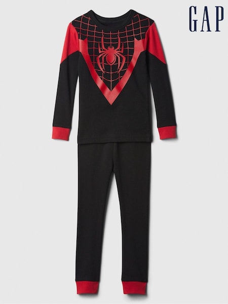 Gap Black Marvel Spider-Man Cotton Long Sleeve Pyjamas (6mths-5yrs) (B42946) | €10.50