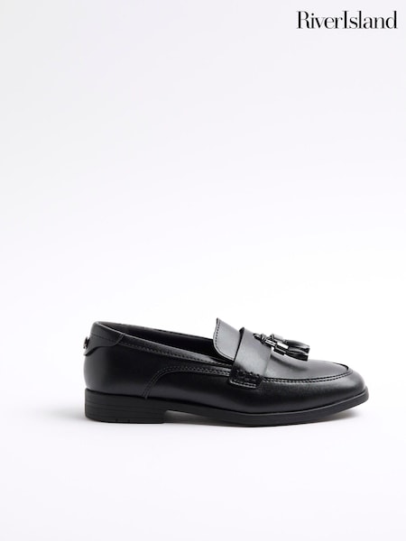 River Island Black Boys Tassel Loafers (B43016) | 80 zł