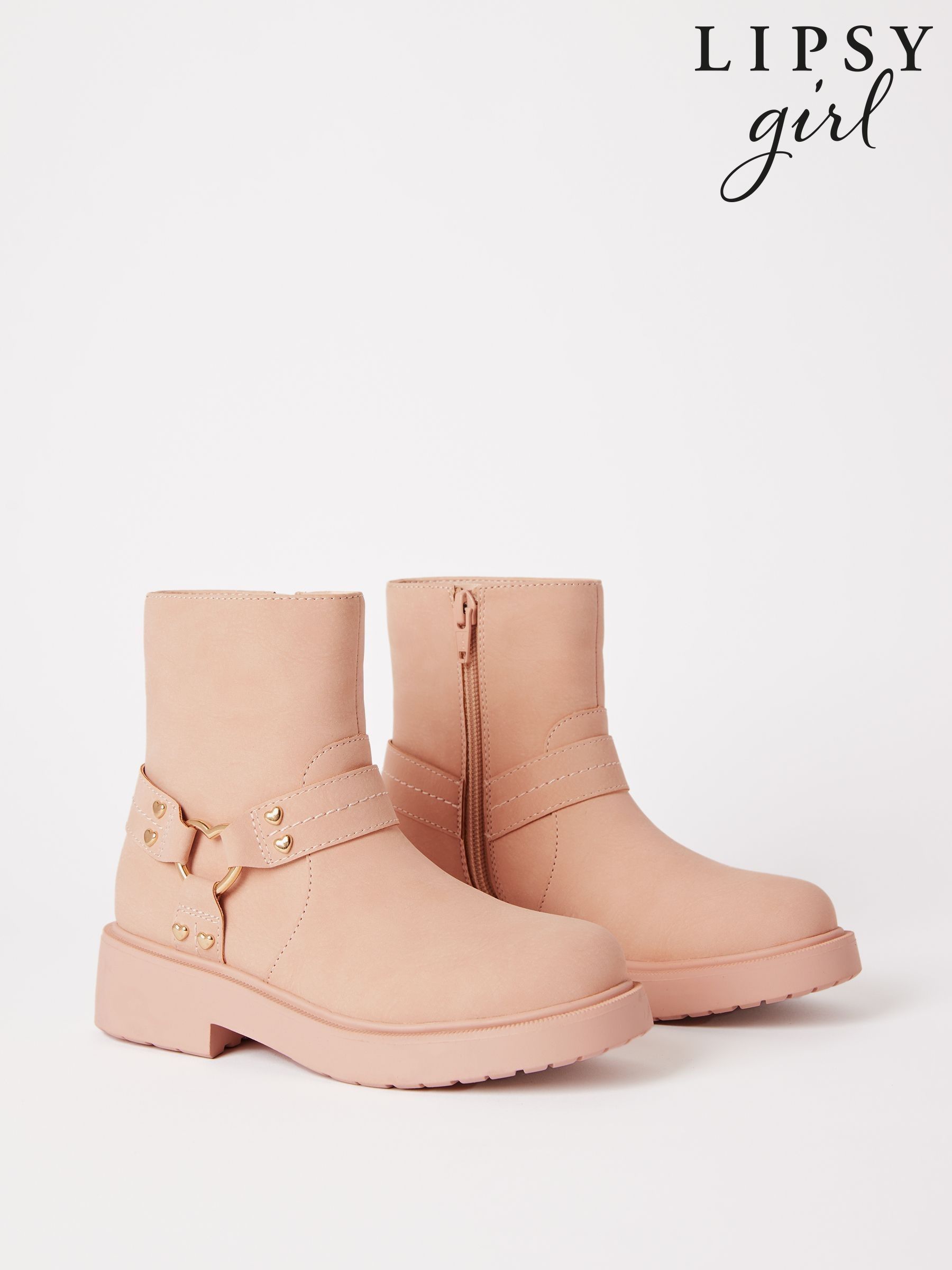 Pink flat ankle boots top