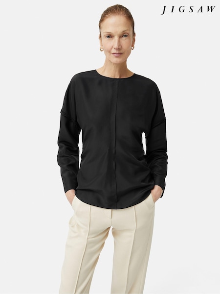 Jigsaw Silk Habotai Long Sleeve Top (B43073) | 118 €