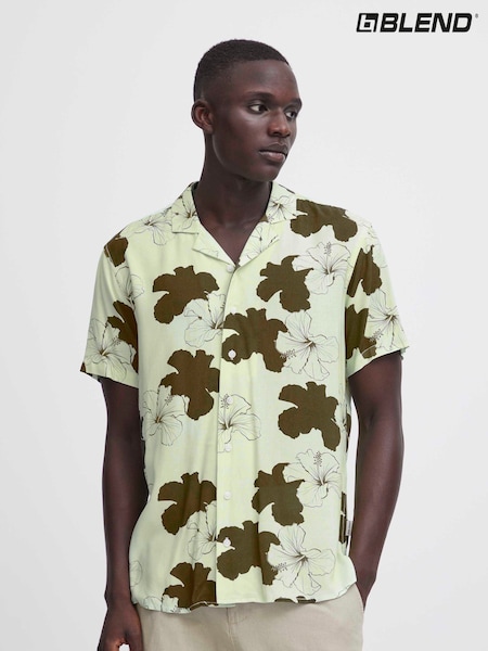 Blend Green Floral Short Sleeve Shirt (B43174) | €13.50