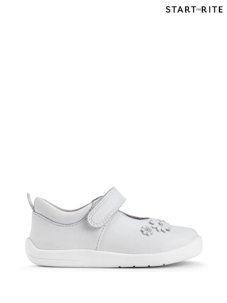 أبيض - Start-Rite Fairy Tale Leather Soft Mary Jane Toddler Shoes (B43481) | ‏288 ر.س.‏