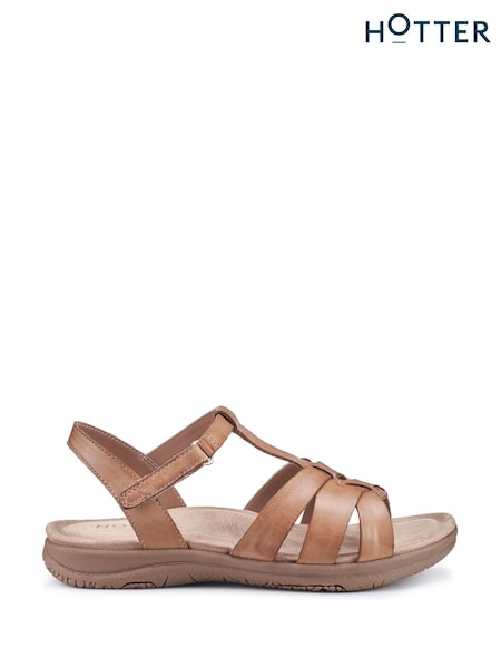 Hotter Brown Regular Fit Rainer Touch-Fastening Sandals (B43549) | €101