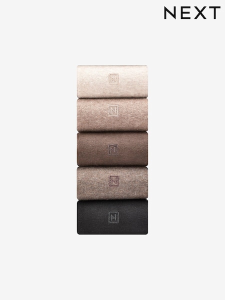 Nevtralni mehki marl - 5 Paket - Embroidered Lasting Fresh Socks (B43575) | € 15