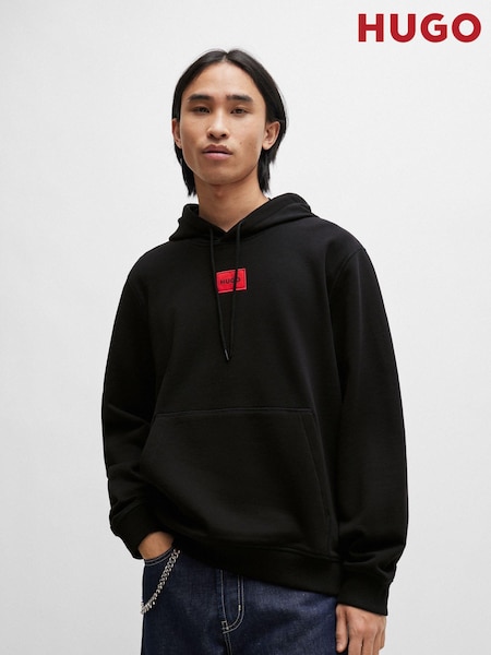HUGO Black Box Logo 100% Cotton Terry Hoodie (B43749) | €131