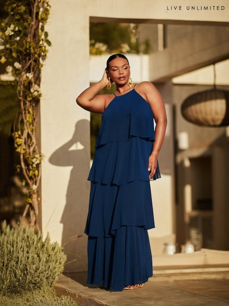 Live Unlimited Curve Ruffle Tiered Maxi Dress (B43750) | €85