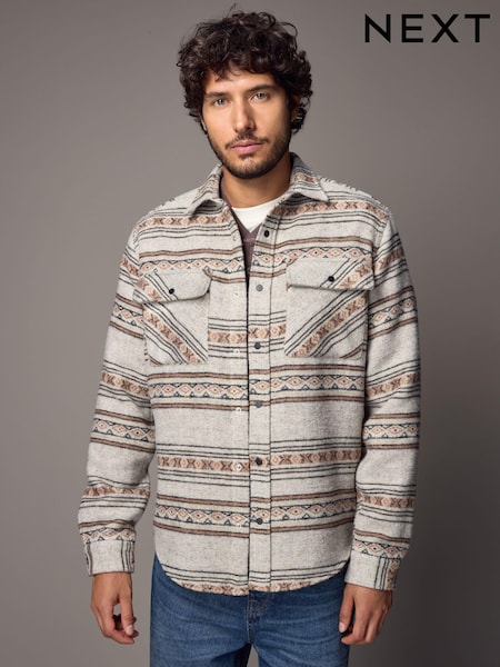 Neutral Pattern Shacket (B43974) | €55