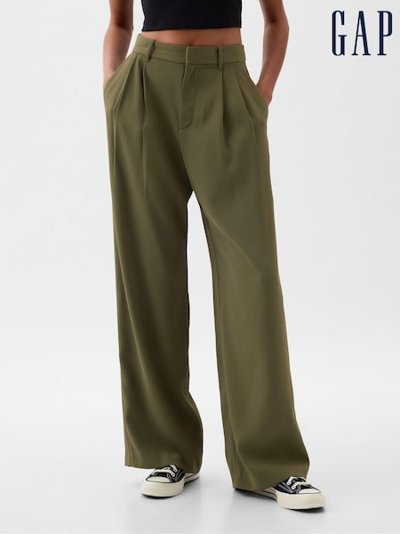 Gap Green 365 High Waisted Pleated Trousers (B44259) | €57
