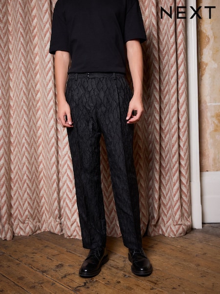Black Edit Textured Suit Trousers (B44274) | 111 QAR