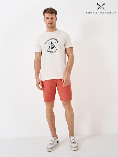 Crew Clothing Orange Classic Bermuda Cotton Stretch Chino Shorts (B44441) | €31