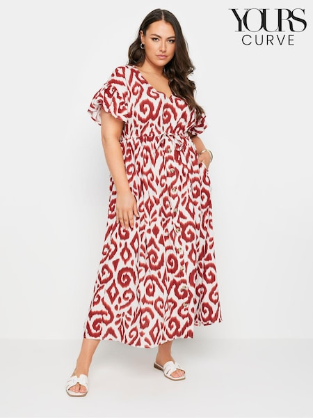 Yours Curve Red Boho Maxi Dress (B44442) | €48