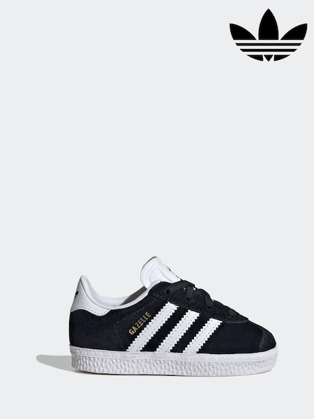 adidas Originals Black/White Gazelle Trainers (B44652) | €53