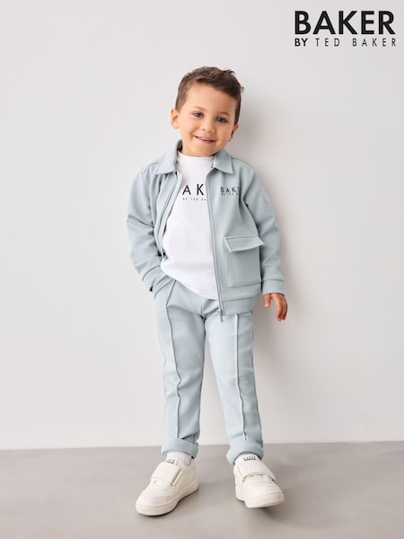 Baker by Ted Baker Blue 100% Cotton Twill Jacket T-Shirt and Trousers Set (B44675) | € 42 - 47 €