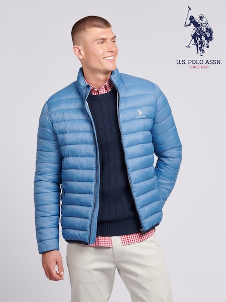 U.S. Polo Assn. Blue Lightweight Mens Bound Quilted Jacket (B44685) | €136