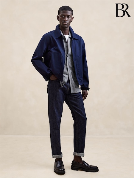 Banana Republic Grey Linen Pique Resort Shirt (B44758) | €136
