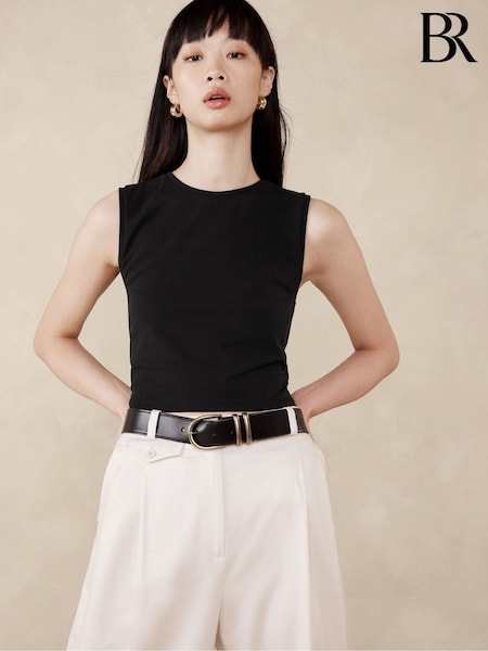Banana Republic Black Refined Crop Vest (B44795) | €27