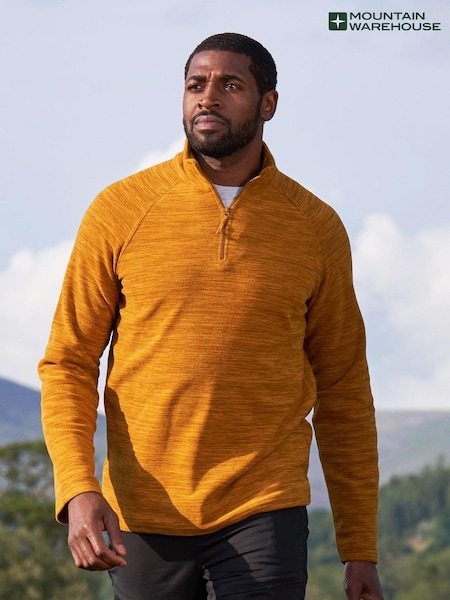 أصفر - Mountain Warehouse Mens Snowdon Micro Fleece (B44799) | ‏128 د.إ.‏