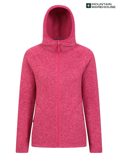 Mountain Warehouse Light Pink Nevis Womens Full Zip Hoodie (B44898) | ₪241