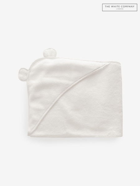 The White Company 100% Cotton Bear Hydrocotton Hooded White Towel (B44980) | €34 - €39
