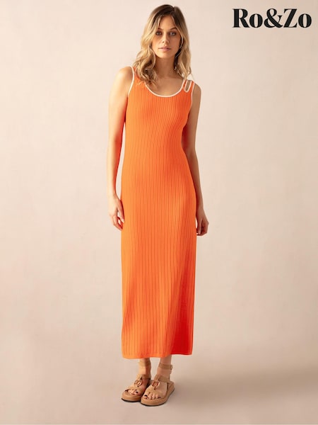Ro&Zo Contrast Cut-Out Shoulder Knit Dress (B45150) | €61