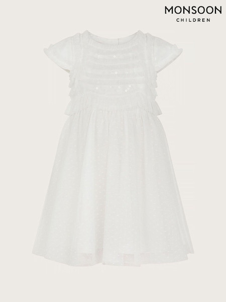 Monsoon Natural Baby Ruffle Truth Dress (B45196) | €24 - €25