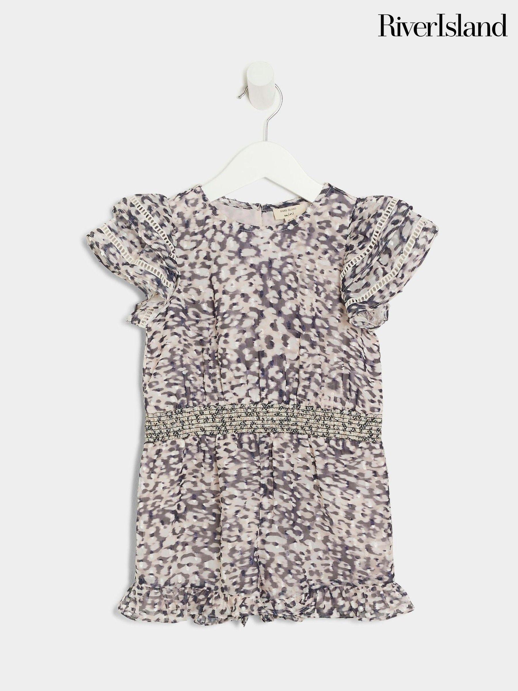 River Island Animal Print Short Sleeve Playsuits Next Luxembourg