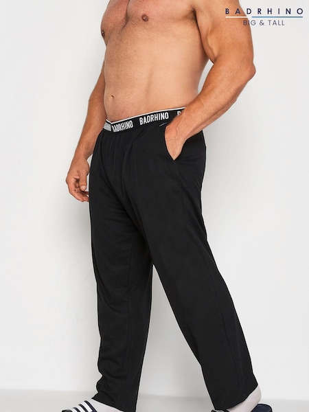 BadRhino Big & Tall Black Loungewear Trousers (B45239) | R$ 215