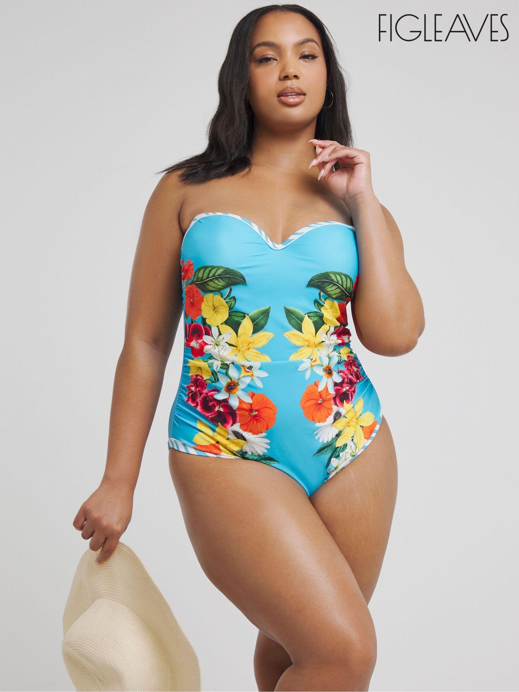 Women s Swimsuits Figleaves Bandeau Floral Swimwear Next Luxembourg